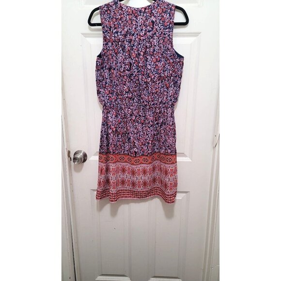 Gap Womens Sleeveless Floral Dress With Button Details & Tie Waist Size S - Picture 4 of 9